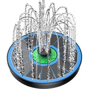 Solar Bird Bath Fountain 3.5W Glass Panel No Battery